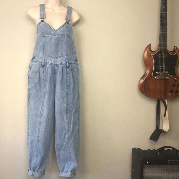 Vintage Denim - VTG 80s Pasta 100% cotton denim pleated overalls